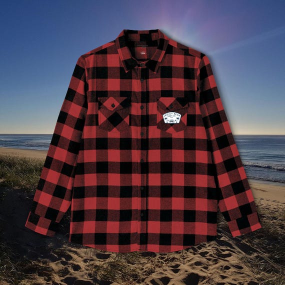 Dark Blue Waves Unisex Flannel Shirt
