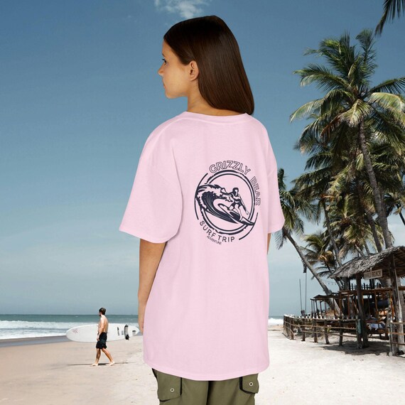 Surf Tripping Kids Tee with Grizzly Bear Design
