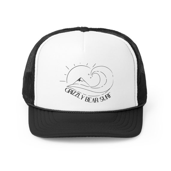 From Mountain to Wave Grizzly Bear Surf Trucker Cap