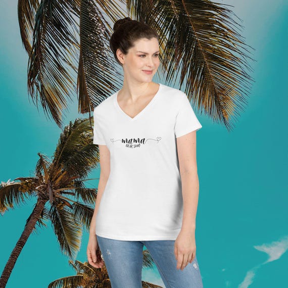 Mama Bear Surf V-Neck T-Shirt by Grizzly Bear Surf