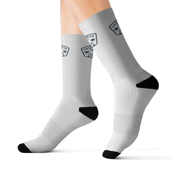 Dark Blue Waves Socks