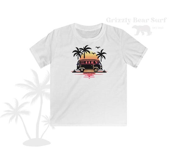 Surf Van Sunset Kids Tee | Surf Journey Beach Life Shirt