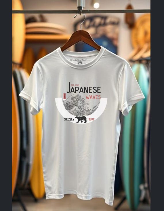 Japanese Waves tee by Grizzly Bear Surf