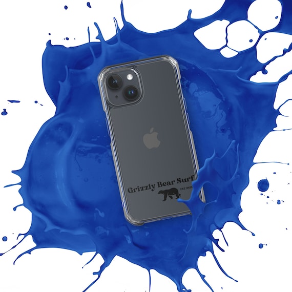 Grizzly Bear Surf logo iPhone® 15 Clear Case