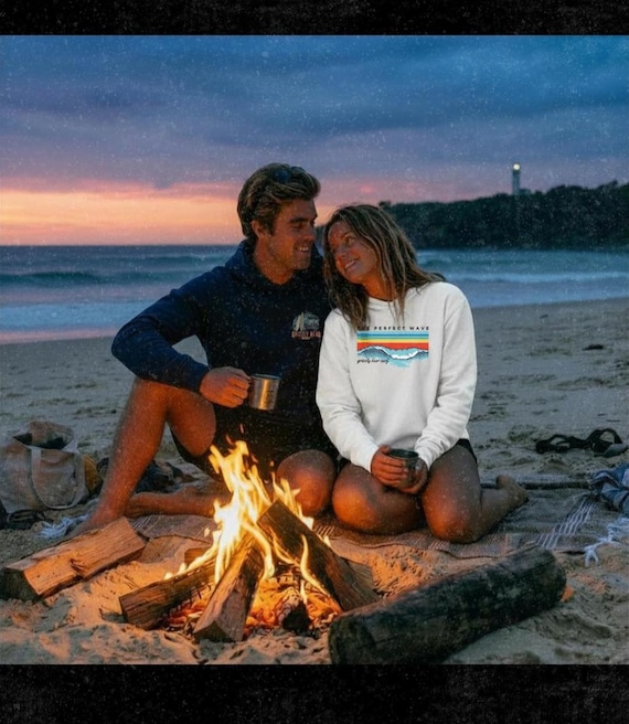 Ocean Wave Graphic Hoodie | Coastal Surf Pullover