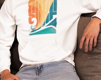 Grizzly Bear Surf Hoodie: Retro Style, All-Season Comfort
