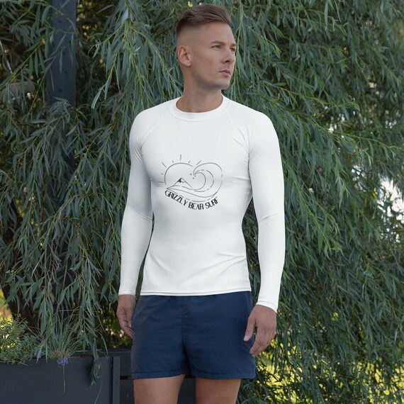 Mountain to the Waves Men's Rash Guard - UV Protection Surf Shirt by Grizzly Bear Surf