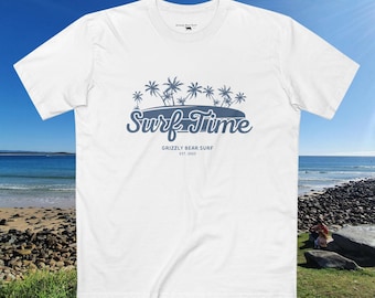 Surf Time Cotton Tee: Coastal Style, Sustainably Sourced
