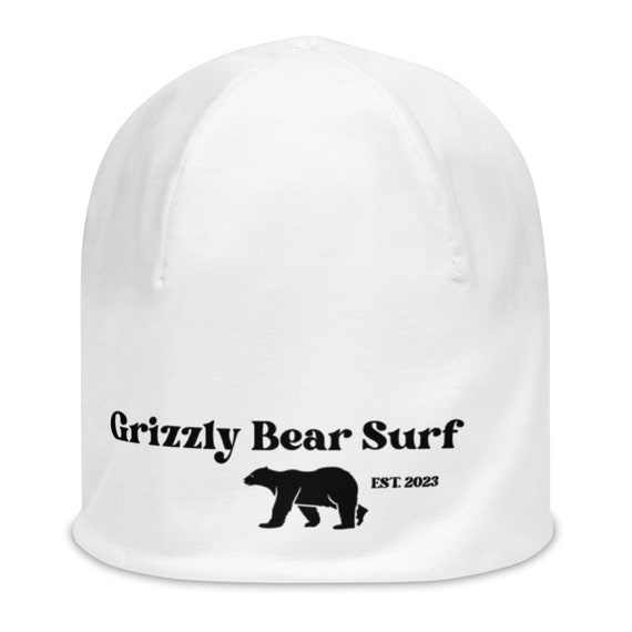 Bear + Logo Print Beanie by Grizzly Bear Surf