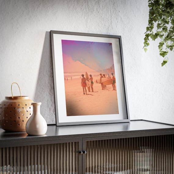 Vintage Surf Scene Framed Poster - LIMITED EDITION