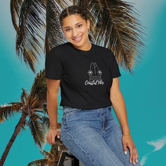 Coastal Vibes Surf Tee | Beachy Wave Graphic