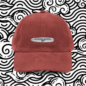 Classic Grizzly Bear Surf Vintage Corduroy Cap