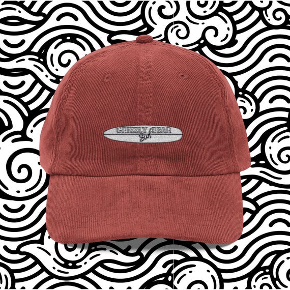 Classic Grizzly Bear Surf Vintage Corduroy Cap
