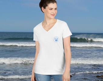 Hibiscus Surf  V-Neck T-Shirt by Grizzly Bear Surf