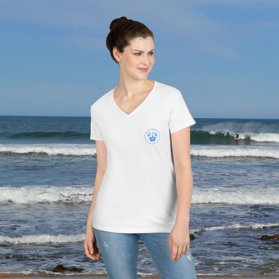 Hibiscus Surf  V-Neck T-Shirt by Grizzly Bear Surf