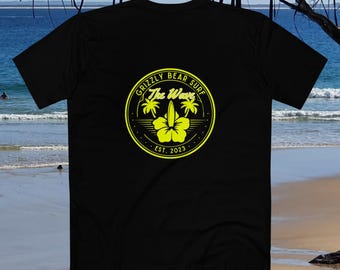 Sunshine Hibiscus and Waves Tee by Grizzly Bear Surf - Tshirts for every family