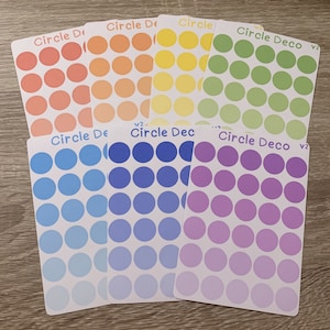 Circle Deco Sticker Sheet: Polco Bujo Journal Dots