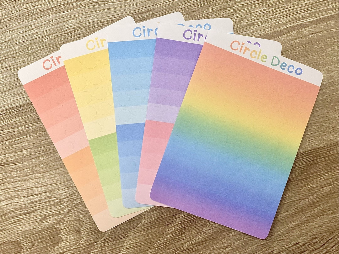 Circle Deco V1 Sticker Sheet | Circle Dots Monochrome Polco Bujo ...