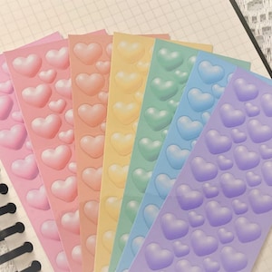 Heart Deco Sticker Sheet | Polco, Kpop, Journal, Deco Stickers