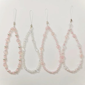 Pink Beaded Phone Strap: Handmade Camera/Lightstick Accessory