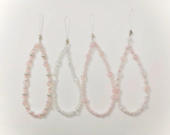 Pink Beaded Phone Strap: Handmade Camera/Lightstick Accessory
