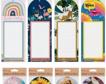 Magnetic Fridge Notepad with Pencil, Tear-Off Shopping List