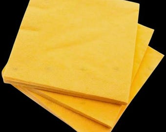 Yellow Paper Napkins, 3-Ply Party Supplies (Pack of 20)