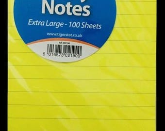 Extra Large Sticky Notes, Bright Office Stationery (100 Sheets)