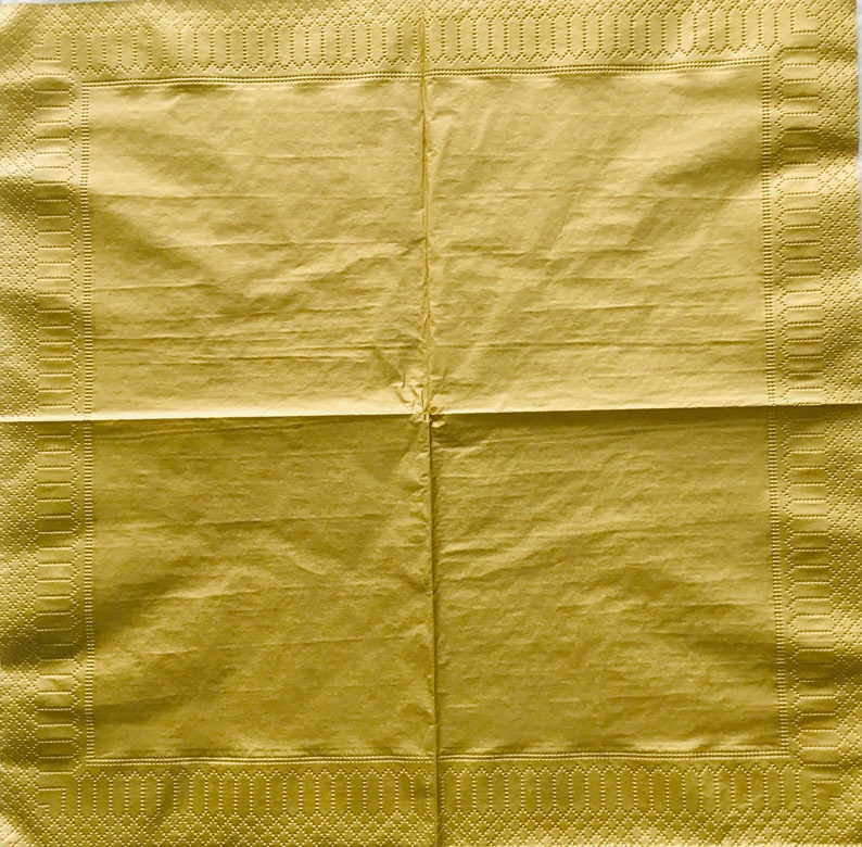 20 Gold Design Decorative Paper Serviettes Napkins Dinner Etsy
