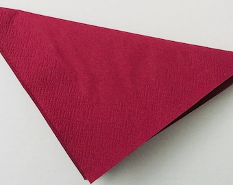 Burgundy Decorative Paper Napkins, 3-Ply (Set of 20)