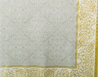20 Silver & Gold Design Decorative Paper Serviettes Napkins Dinner Party Catering Wedding Decoupage Scrapbooking Crafts Card Making 33cm