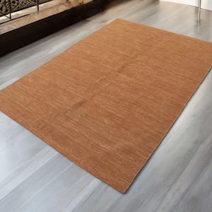 Solid Kilim loom Brown Color Wool Kilim Rug Handwoven, Handmade Rug, Flat weave Rug, Bohemian Rug Durrie Rug Custom Wool Rug Durrie