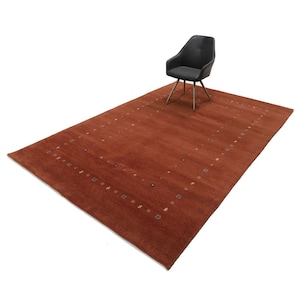 Handloom loribaft Gabbeh brown Color Wool Rug Handwoven, hand knotted high pile Rug, traditional weave Rug Bohemian Rug Custom Rugs