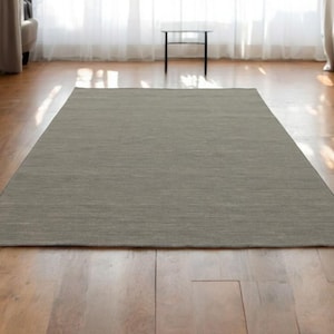 Solid Kilim loom Dark Grey Color Wool Kilim Rug Handwoven, Handmade Rug, Flat weave Rug, Bohemian Rug Durrie Rug Custom Wool Rug Durrie