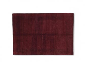 Handloom loribaft Gabbeh Dark Red  Color Wool Rug Handwoven, hand knotted high pile Rug, traditional weave Rug Bohemian Rug Custom Rugs