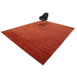 Handloom loribaft Gabbeh Rust Color Wool Rug Handwoven, hand knotted high pile Rug, traditional weave Rug Bohemian Rug Custom Rugs