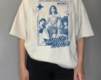 Retro 90s Muna Band Tee Shirt, Vintage Muna Music Tour Shirt, Muna Merch Inspired Bootleg 90S Homage Tshirt,  Muna Concert Lover Gift Fans