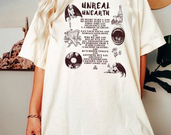 Hozier Unreal Unearth Lyrics Shirt, Hozier Music 90s Graphic Tee, Hozier Unreal Unearth Tour 2024, Bootleg Gift for Men Women unisex tshirt