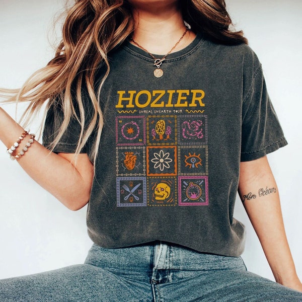 Retro Hozier Unreal Unearth 2023 Tour Shirt, Hozier In A Week Shirt, Hozier Music Unreal Unearth Tour Shirt, No Grave Can Hold My Body Down