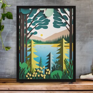 At The Lake Print | Minnesota Print | Up North Painting | Art from Minnesota Artist | Lake House | Cabin Art Minnesota | Minnesota Scenery