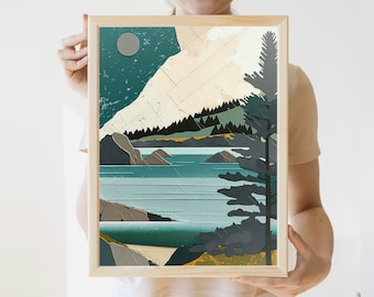 Lake Superior Art Print | Minnesota Print | Up North Painting | Art from Minnesota Artist | Cabin Art Minnesota | Minnesota Scenery