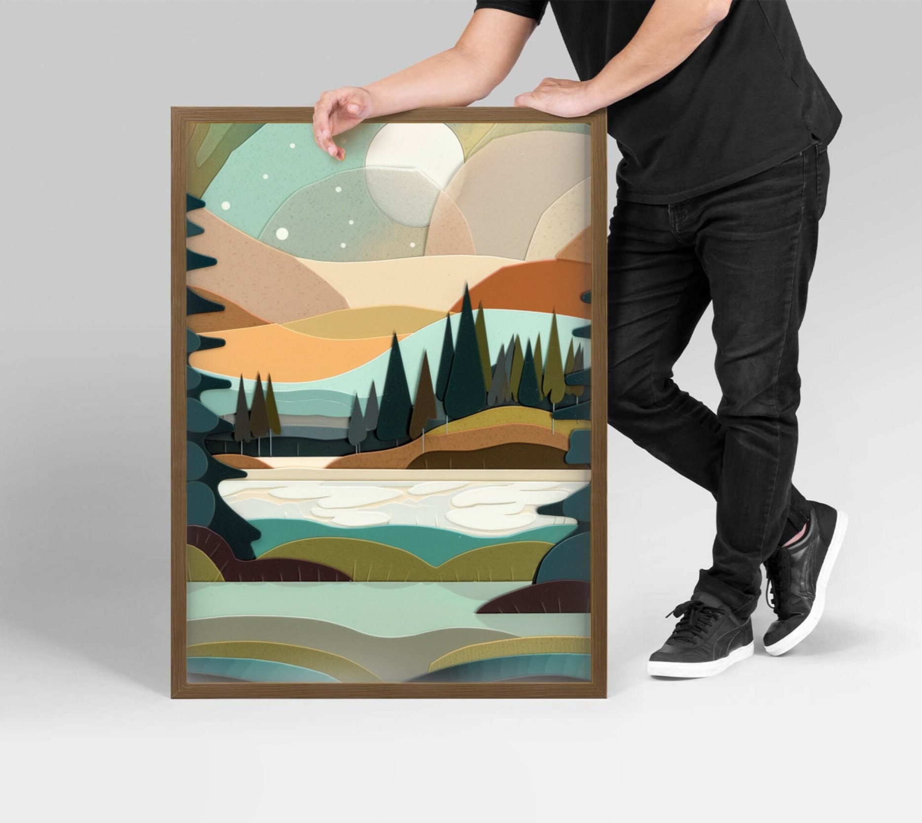 Abstract Nature Print | Minnesota Print | up North Painting | Art From ...
