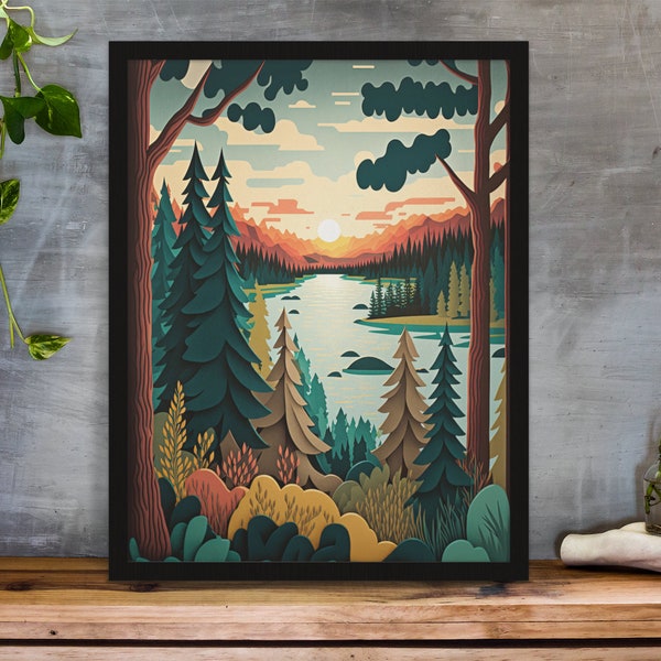 Explorez l'impression à l'extérieur | Impression Minnesota | Affiche de voyage | Duluth | Cadeau du Minnesota | Art mural | Art de la cabine | Grands Lacs