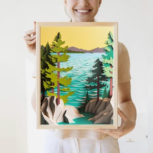 Lake Superior Print | Minnesota Print | Up North Painting | Art from Minnesota Artist | Lake House | Cabin Art Minnesota | Minnesota Scenery