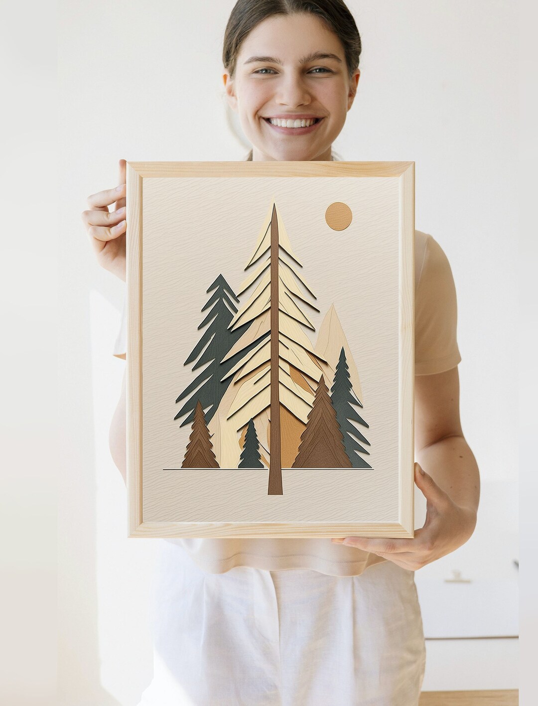 Rustic Pine Tree Print | Art Print | Rustic Wall Art | Lake House Decor ...