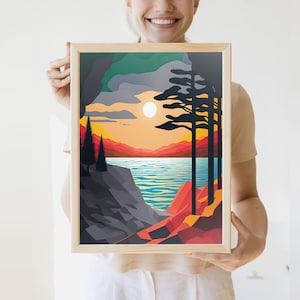 Explore Outdoors Print | Minnesota Print | Travel Poster | Duluth | Minnesota Gift | Wall Art | Cabin Art  | Great Lakes