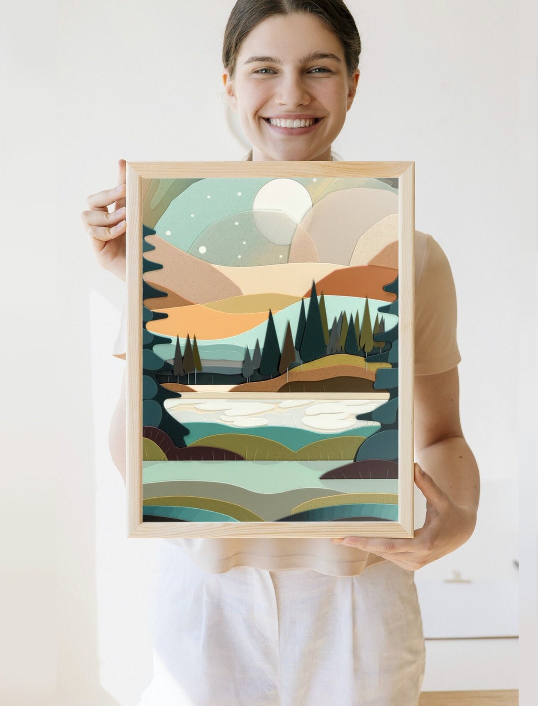 Abstract Nature Print | Minnesota Print | up North Painting | Art From ...