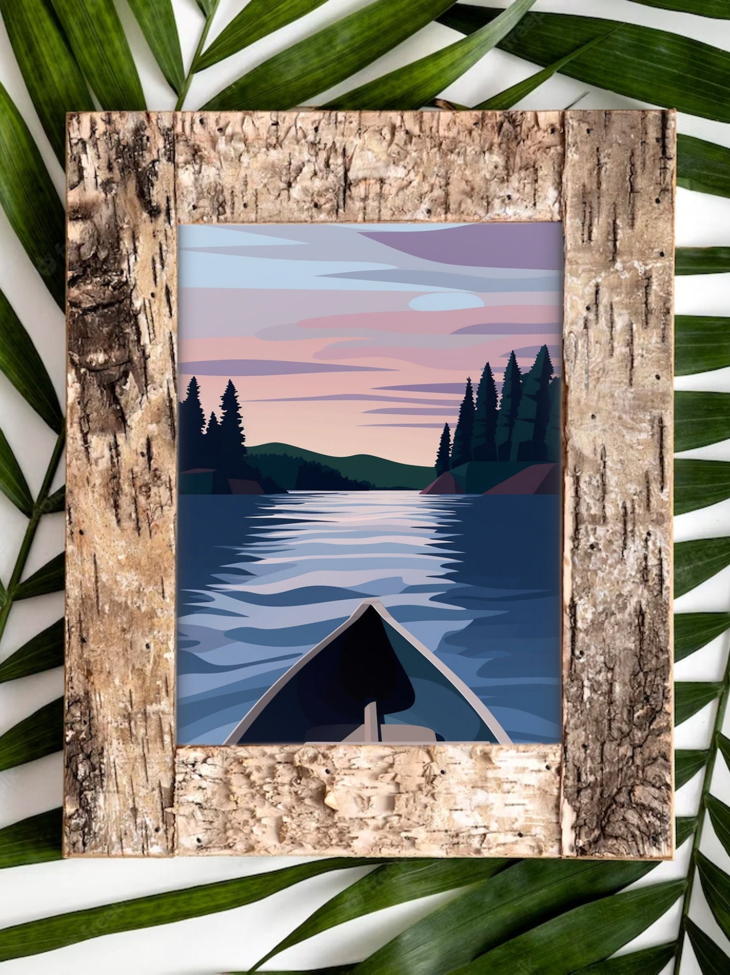 Canoe Art Minnesota Travel Print Canoe Decor Art From Etsy