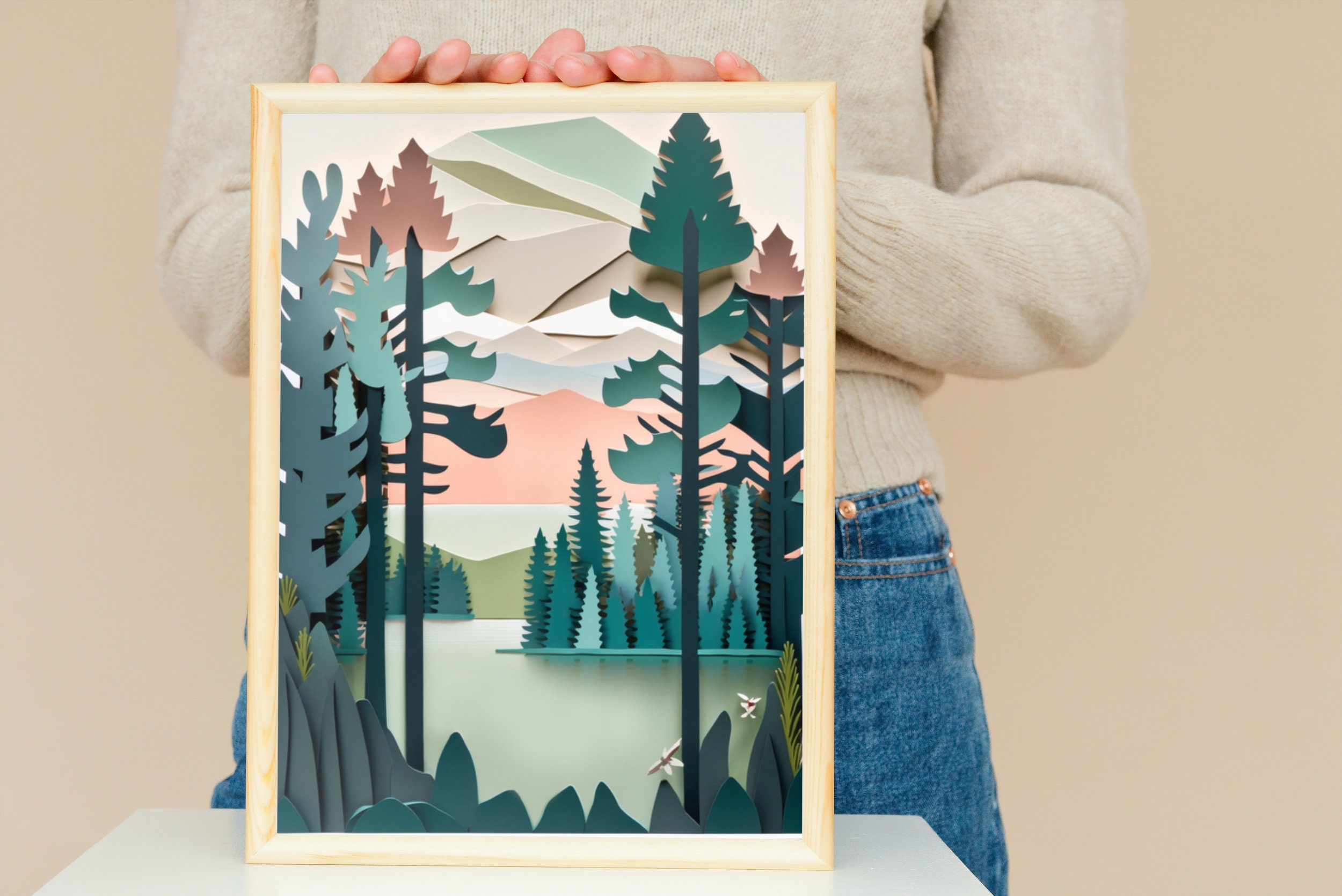 Boho Minnesota Art Print | Nature Art Neutral Modern Decor Lake House ...