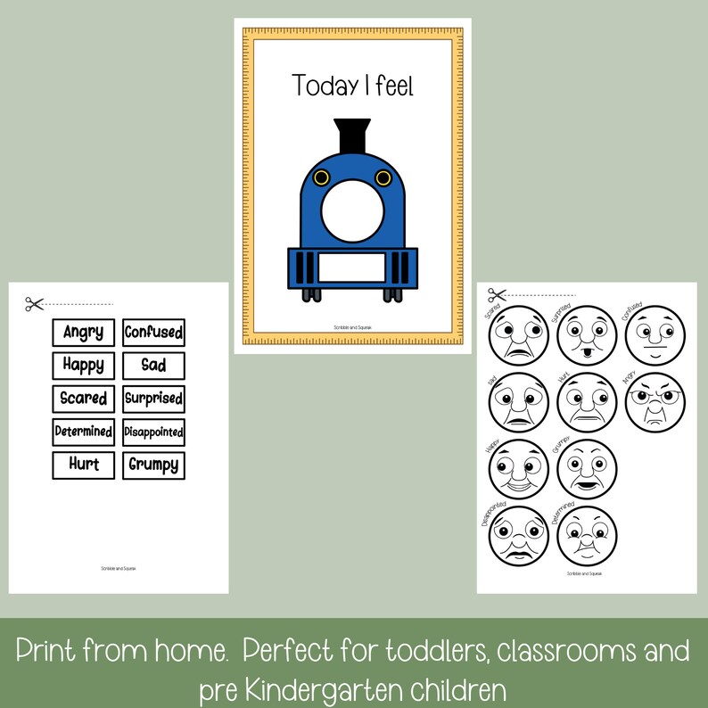 Emotions Kids Chart, Childrens Feelings, Toddler Learning Printable ...